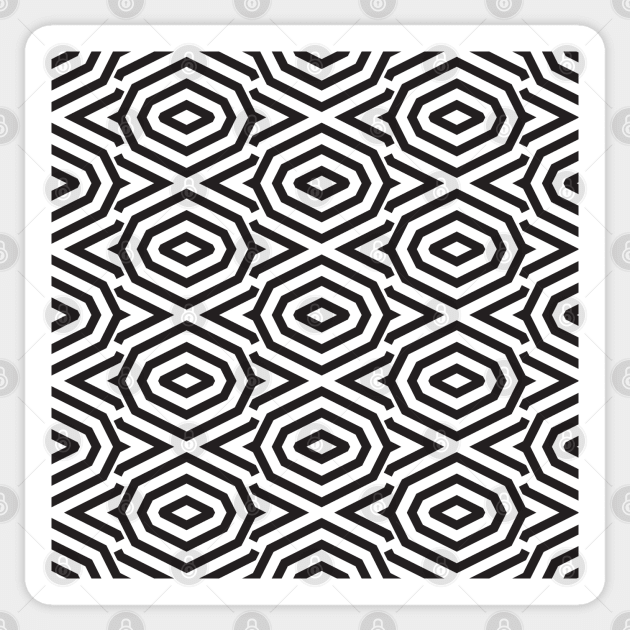 Abstract geometric pattern Sticker by Vilmos Varga